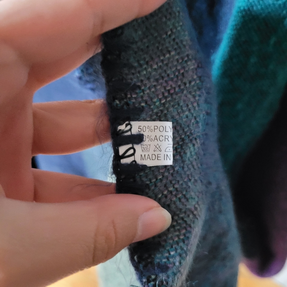 Unbranded Womens Multicolored Color Block Poncho … - image 5